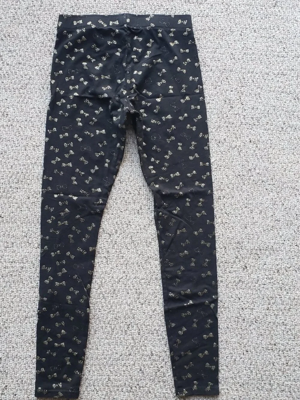 Abercrombie Kids Gold Bow cotton leggings - Size Large